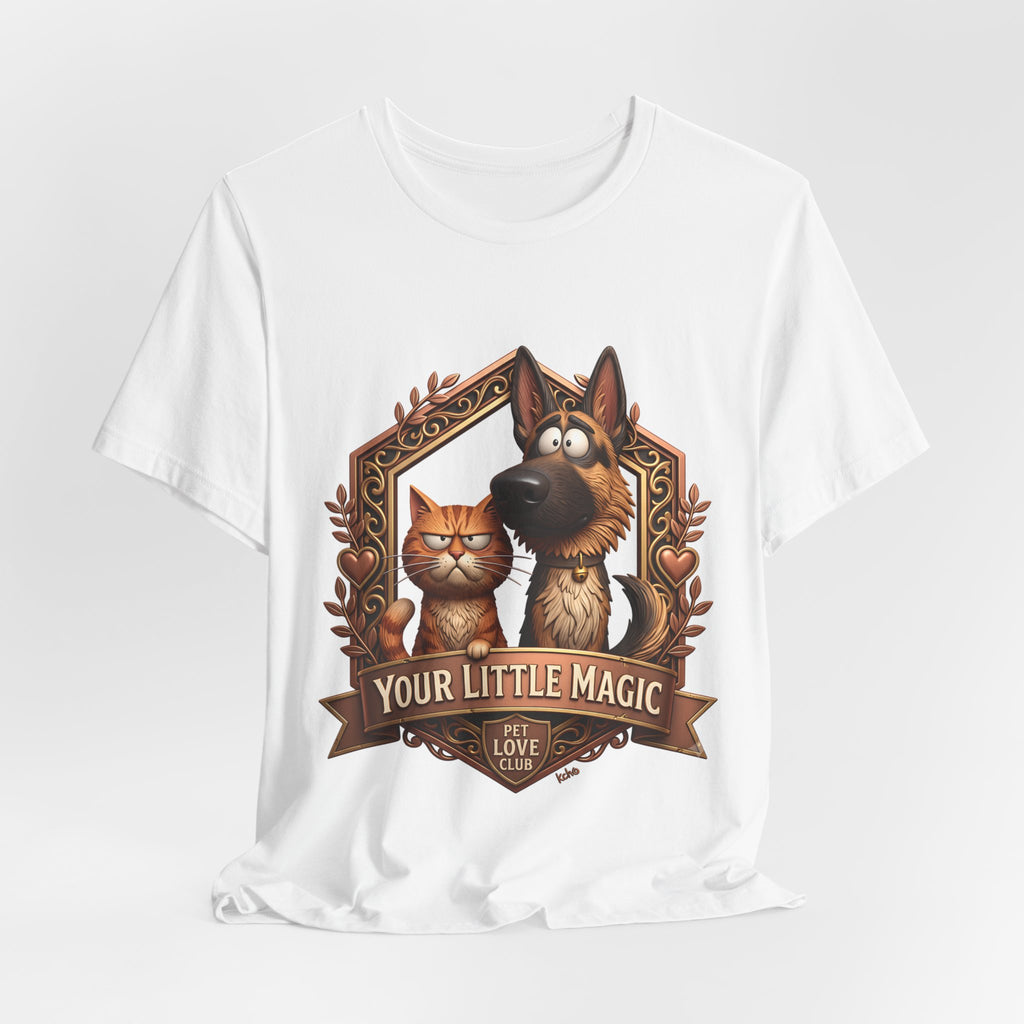 Your Little Magic T-Shirt in White laid flat on a light floor