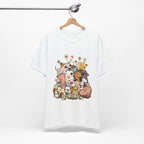 Dog Love Club T-Shirt in White on a wooden hanger